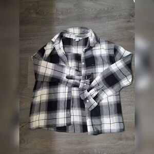 Plaid Shirt for Women - Black and White